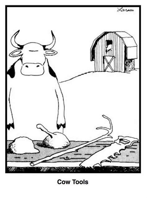 Far Side Cow Tools Comic Meaning Gary Larson