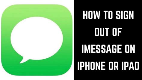 Sign Out Imessage Iphone Ipad How