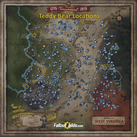 Fallout 76 Teddy Bears Locations